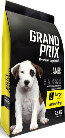 Сухой корм для щенков собак крупных пород Grand Prix Large Junior, ягненок, 2,5 кг
