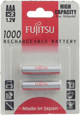 Аккумулятор Fujitsu, FDKB00010, тип ААА, 1000 mAh, 2 шт