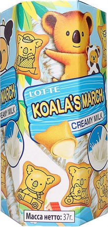 Koala's March печенье с молочно-кремовой начинкой, 37 г