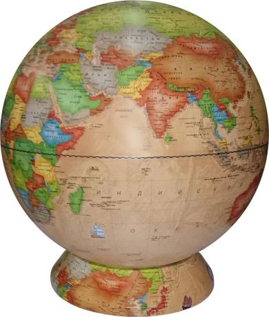 Глобус Глобусный мир "Ретро-Александр", 10376, с политической картой мира, с подставкой, светло-коричневый, диаметр 42 см