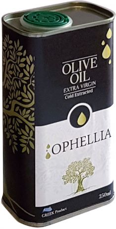 Оливковое масло Ophellia "Экстра Вирджин", канистра, 250 мл