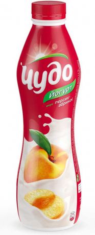 Йогурт фруктовый питьевой персик-абрикос 2,4% Чудо, 690 г