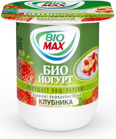 Биойогурт фруктовый 2,6% клубника Bio Max, 125 г