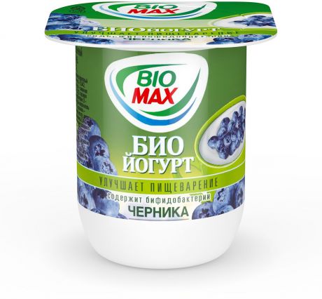 Биойогурт фруктовый 2,5% черника Bio Max, 125 г
