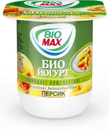 Биойогурт фруктовый 2,5% персик Bio Max, 125 г