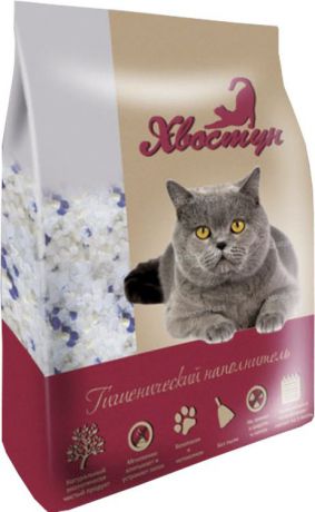Наполнитель для кошачьего туалета Хвостун, силикагелевый, впитывающий, 1,6 кг