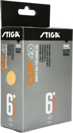 Шарики для пинг-понга Stiga Cup ABS, со швом, оранжевый, 6 шт