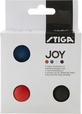 Шарики для пинг-понга Stiga Joy ABS, со швом, синий, 4 шт