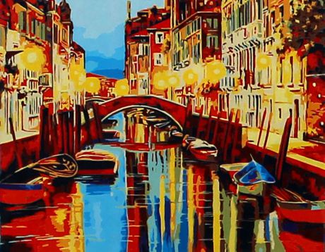 Набор для живописи Рыжий кот "Венецианский вечерний канал", 50 х 40 см