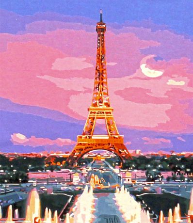 Набор для живописи Рыжий кот "Вечерний Париж", 50 х 40 см