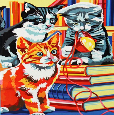 Набор для живописи Рыжий кот "Котята-непоседы", 50 х 40 см