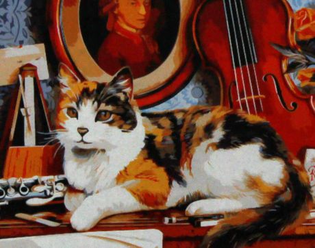 Набор для живописи Рыжий кот "Котик и скрипка", 50 х 40 см