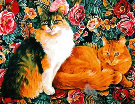 Набор для живописи Рыжий кот "Красивые коты", 50 х 40 см