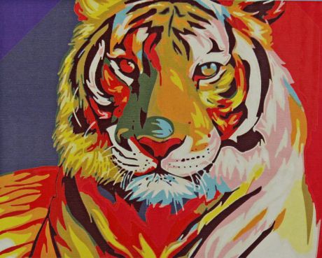 Набор для живописи Рыжий кот "Яркий тигр", 50 х 40 см