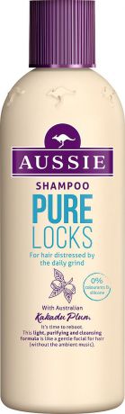 Шампунь Aussie Pure Locks, для волос, страдающих от ежедневной укладки, 300 мл