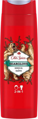 Гель для душа и шампунь 2в1 Old Spice Bearglove, Дикий аромат, 400 мл