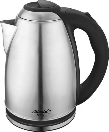 Чайник электрический Atlanta ATH-2434 черный, серебристый