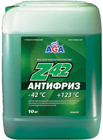 Антифриз AGA, AGA050Z, зеленый, -42C, 10 л