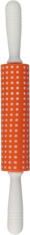 Скалка Mayer & Boch, с вращающимся валиком, 28058-1, оранжевый, 43 х 5,3 х 5,3 см