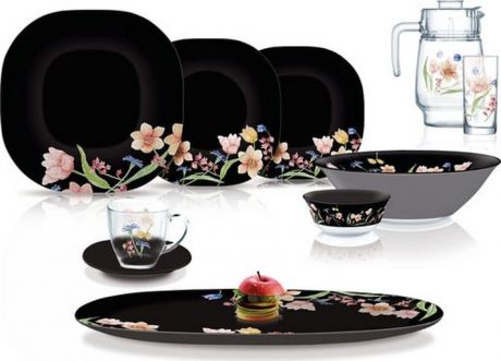 Набор столовой посуды Luminarc Карин Менуэт Блэк, N8126, черный