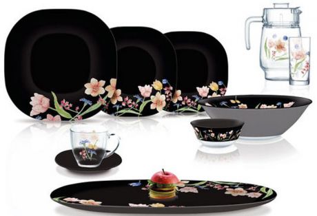 Набор столовой посуды Luminarc Карин Менуэт Блэк, N8126, 46 предметов