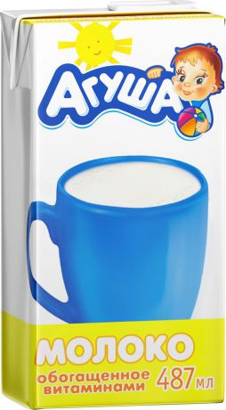 Молоко 3,2% с 3 лет Агуша, 500 г
