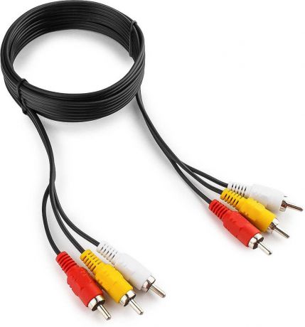 Аудио-кабель Cablexpert 3RCA, 1,8 м, CCV-539, черный