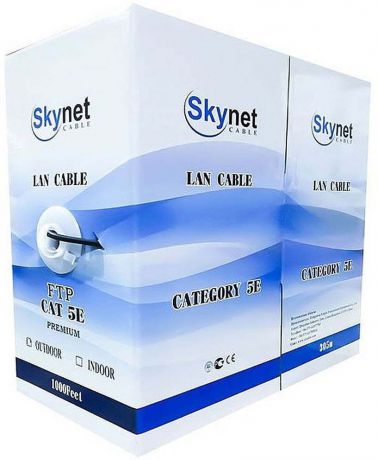 Кабель SkyNet Light FTP outdoor, 305 м, CSL-FTP-4-CU-OUT, черный