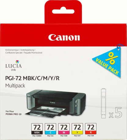 Картридж Canon PGI-72MBK/C/M/Y/R Multi Pack для PRO-10.