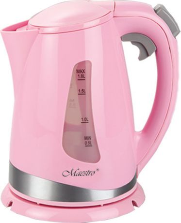 Электрический чайник Maestro, MR-039, белый, розовый, светло-зеленый, голубой