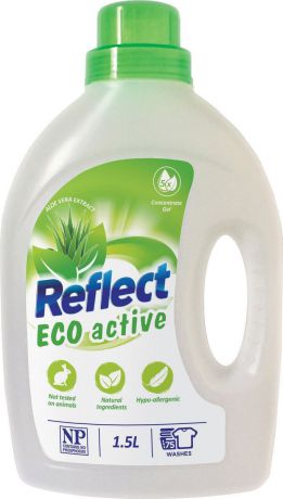 Гель для стирки Reflect Eco Aktive, универсальный, для белого и цветного белья, концентрированный, 1,5 л