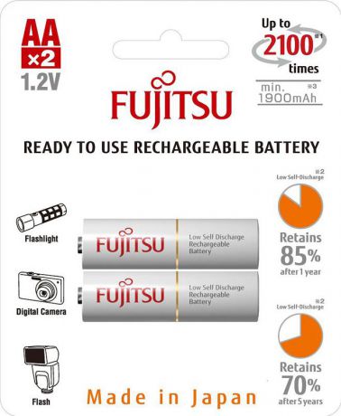 Аккумулятор Fujitsu, FDKB00001, тип АА, 1900 mAh, 2 шт