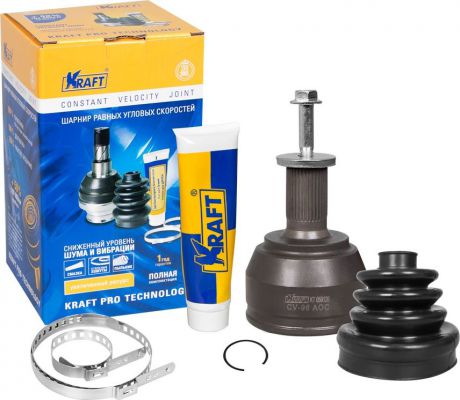 ШРУС наружный Kraft, для Ford Focus 1.6-2.0 (04-12), C-Max 1.6-2.0 (07-10)/Volvo C30 1.6-2.4 (06-12), S70 2.0-2.4 (97-00), V60 (10-), XC60 2.0-3.2 (08-)