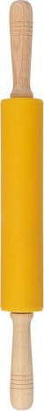 Скалка Mayer & Boch, с вращающимся валиком, 28060-2, желтый, 47 х 5,3 х 5,3 см
