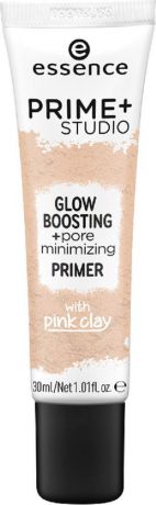 Праймер для лица Essence Prime+ studio glow boosting +pore minimizing primer, бежевый, 30 мл
