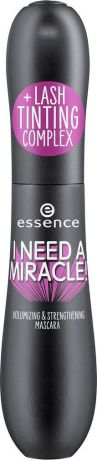 Тушь для ресниц Essence I need a miracle! volumizing & strengthening, черный, 16 мл