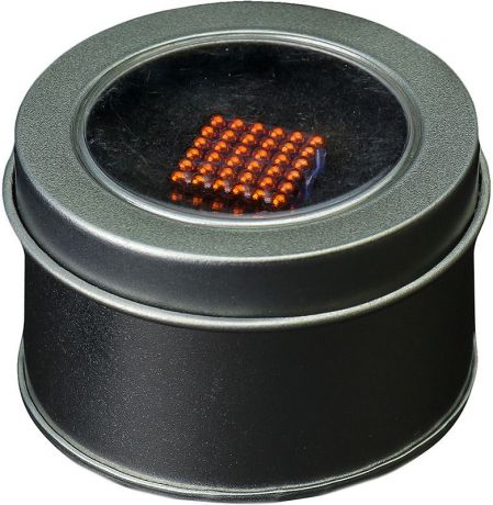 Антистресс магнит "Неокуб", 3790965, оранжевый, 216 шариков, диаметр 3 мм