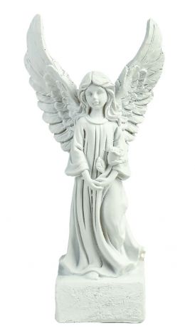 Фигурка декоративная "Белоснежный ангел-девушка в платье, с розой", 21 х 10,5 х 6,5 см