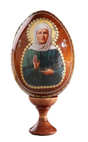 Яйцо сувенирное "Матрона Московская", на подставке, 717156