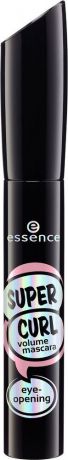 Тушь для ресниц Essence Super curl volume eye-opening, черный, 8 мл