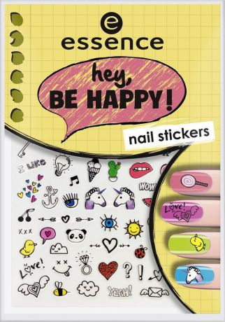 Наклейки для ногтей Essence Hey, be happy! nail stickers, №05, 5 г