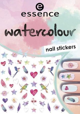 Наклейки для ногтей Essence Watercolour nail stickers, №07, 6 г