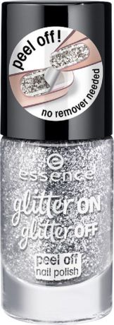 Лак для ногтей Essence Glitter on glitter off, №01, 8 мл