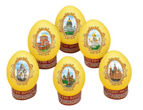 Пасхальный набор для украшения яиц "Великие Храмы России", 2805920, 13 х 18 см