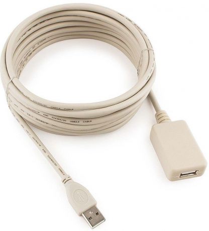 Кабель удлинит. USB 2.0 активный Cablexpert AM/AF, 4.8м, UAE016