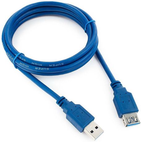 Кабель удлинит. USB3.0 Pro Gembird/Cablexpert AM/AF, 1.8м, экран, синий, пакет CCP-USB3-AMAF-6