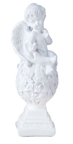 Статуэтка Premium Gips Ангел на шаре с голубем, 30 х 9 х 9 см