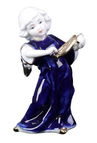 Фигурка декоративная "Ангел с арфой", 2296249, 15,5 х 7,5 х 9 см