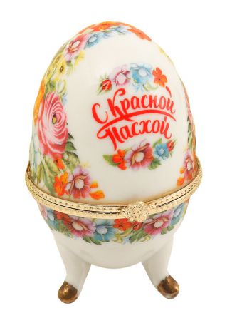 Яйцо-шкатулка "Жостово", 2979359, высота 7,5 см