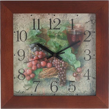 Настенные часы "Гроздья винограда", 766887, коричневый